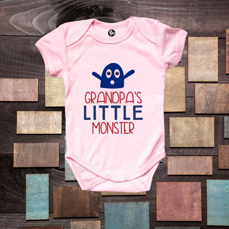 Grandpa's Little Monster Onesie for Baby Boys & Baby Girls - T Bhai