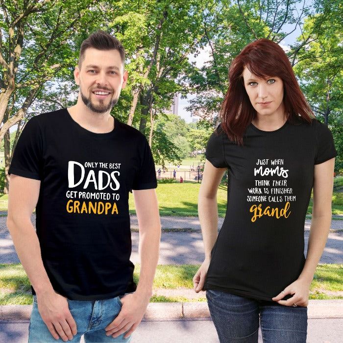 Grandpa and Grandma Baby Announcement T-Shirt - T Bhai