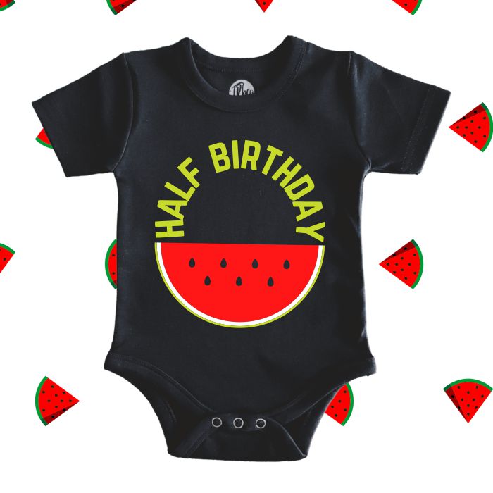 Half Birthday Melon Onesie for Baby Boys & Baby Girls - T Bhai