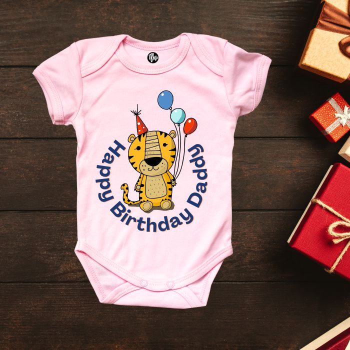 Happy Birthday Daddy Graphic Romper for Baby Boys & Baby Girls - T Bhai