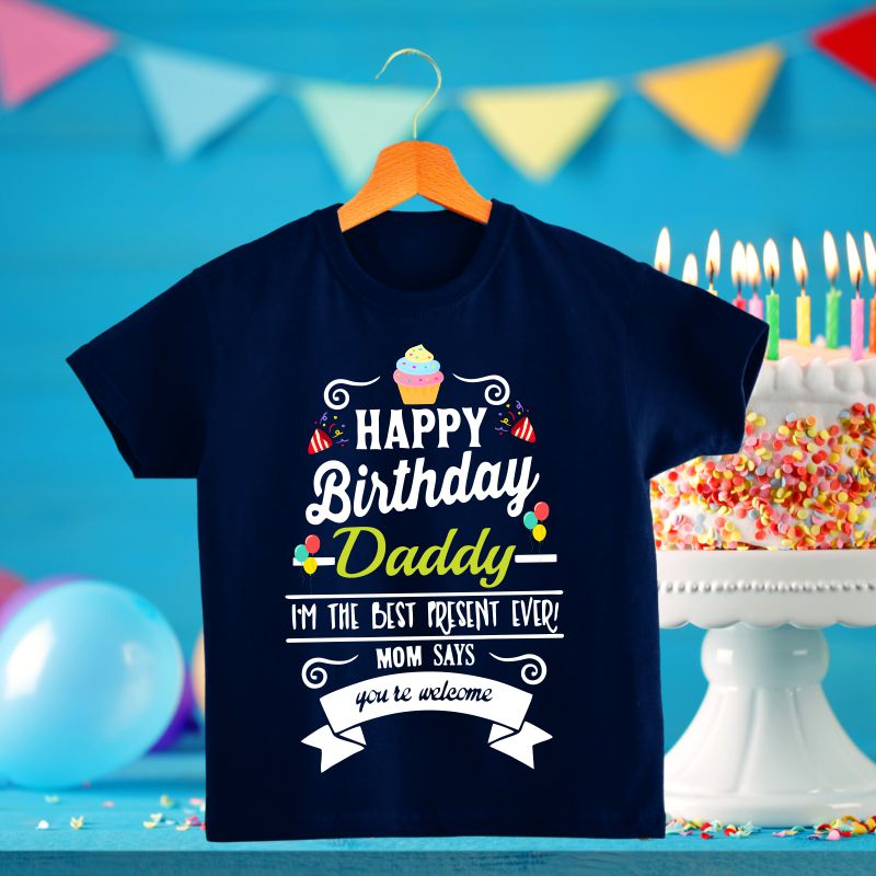 Happy Birthday Daddy Romper / T-Shirt for Kids - T Bhai