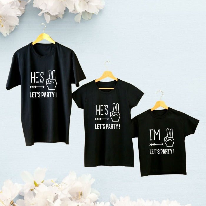 I'm Two Let's Party Matching Family T-Shirts for Second Birthday - T Bhai