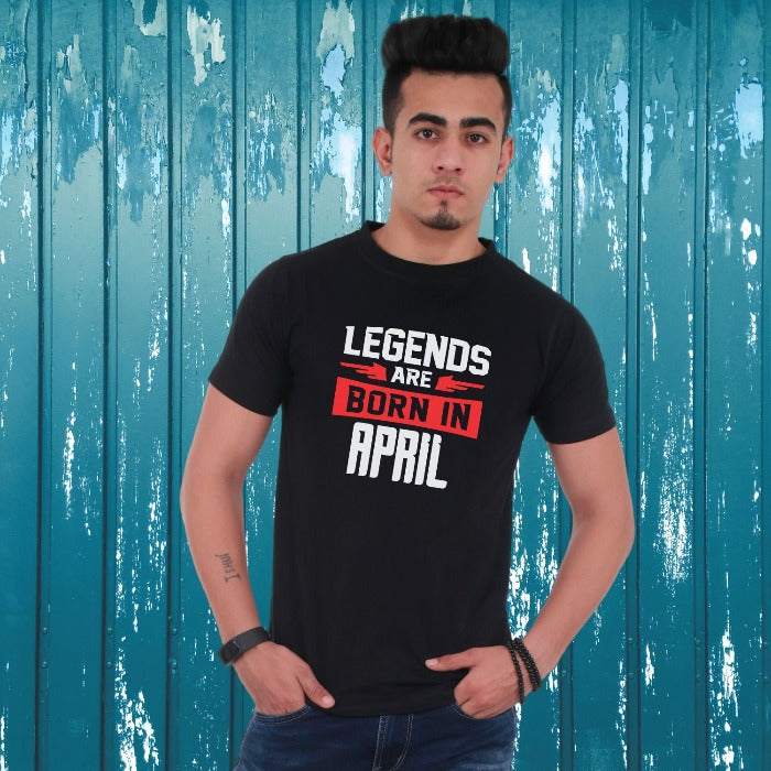 Legends are Born in Custom Month Zodiac T-Shirt for Men - T Bhai