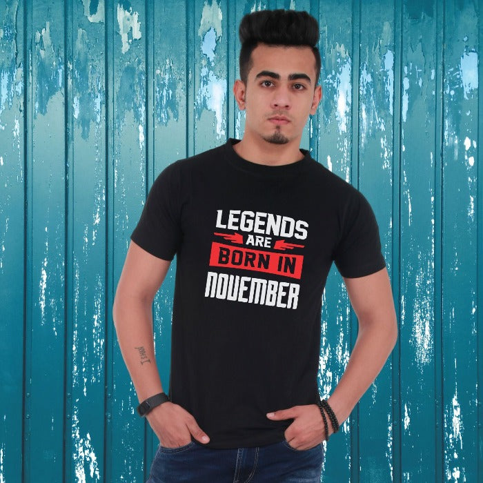 Legends are Born in Custom Month Zodiac T-Shirt for Men - T Bhai