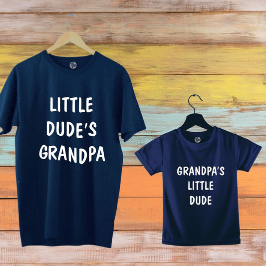 Grandpa's Little Dude & Little Dude's Grandpa T-Shirt & Romper - T Bhai