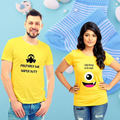 Little Minion on its Way Pregnancy Announcement T-Shirts - T Bhai