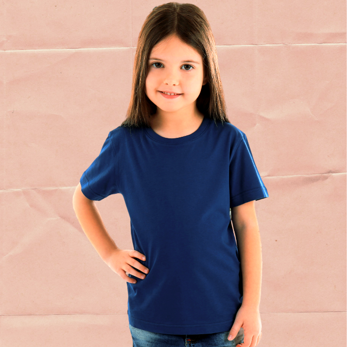 Plain Navy Blue T-Shirt for Kids - T Bhai