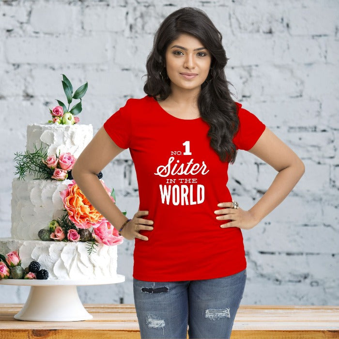 Number One Sister T-Shirt for Women - T Bhai