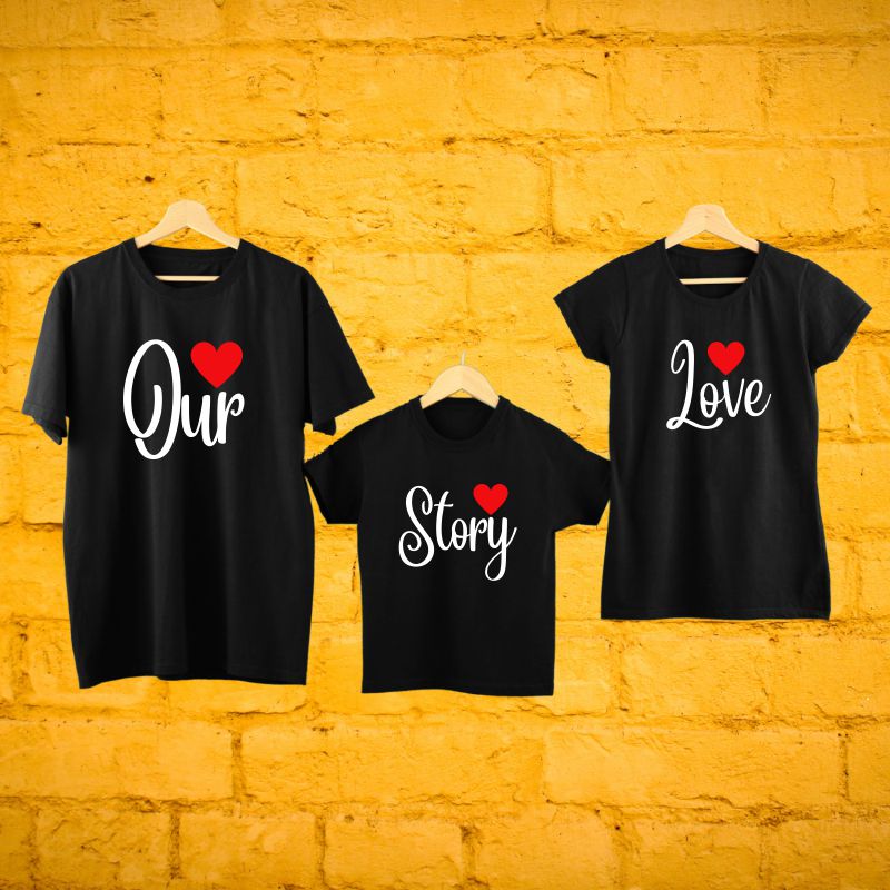 Our Love Story Matching Family T-Shirts - T Bhai