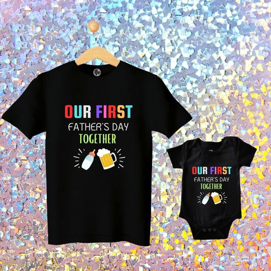 Our First Father's Day Together Tees for Father & Son and Father & Daughter - T Bhai
