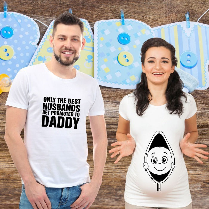 Peek a Boo Pregnancy Announcement T-Shirts - T Bhai
