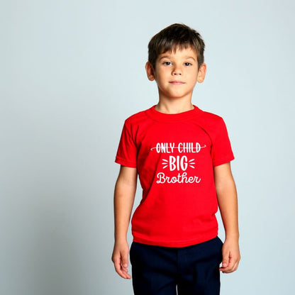 Only Child Promoted to Big Brother Baby Announcement T-Shirt - T Bhai