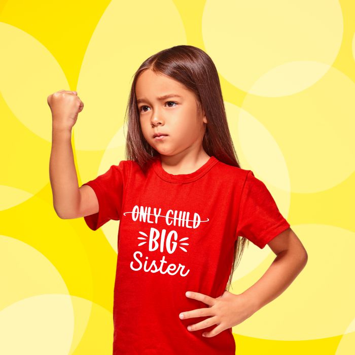 Only Child Promoted to Big Sister Baby Announcement T-Shirt - T Bhai