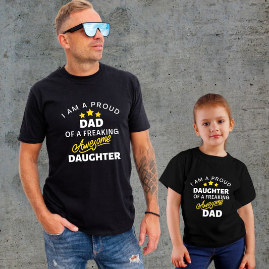 Proud Dad & Proud Daughter T-Shirts - T Bhai