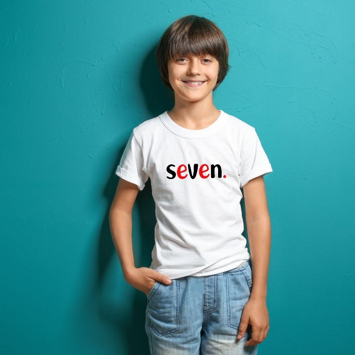 Seventh Birthday T-Shirt for Kids - T Bhai