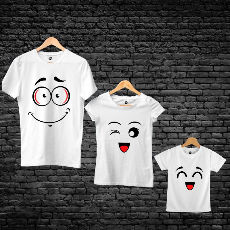 Smile Matching Family T-Shirts Medium (40") / Small (34")