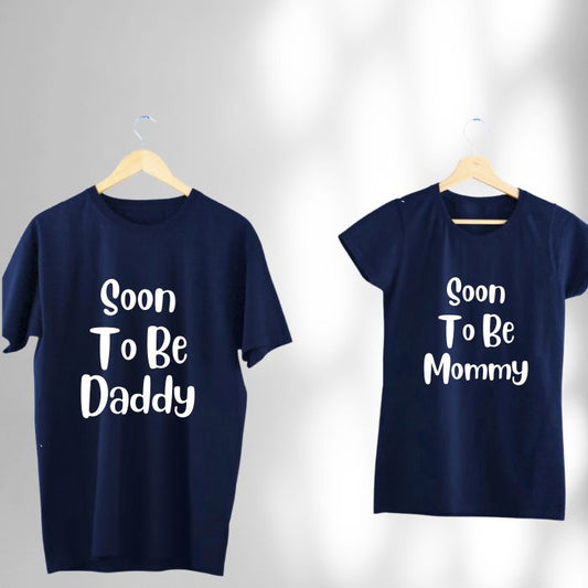 Soon to be Mommy Soon to be Daddy Pregnancy Announcement T-Shirts for Mom & Dad to be - T Bhai