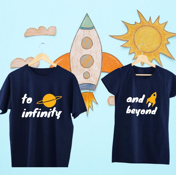 To Infinity & Beyond Couple T-Shirt - T Bhai