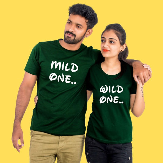 Wild One Mild One Couple T-Shirt - T Bhai