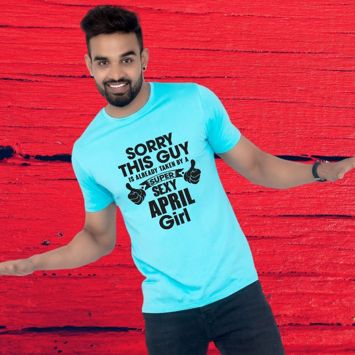 Zodiac Signs Guy Taken by a Custom Month Girl T-Shirt for Men - T Bhai