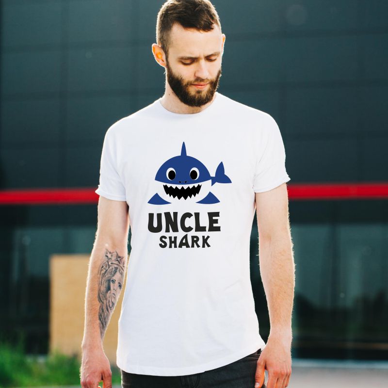 Shark Theme Birthday T-Shirts - Uncle Shark - T Bhai